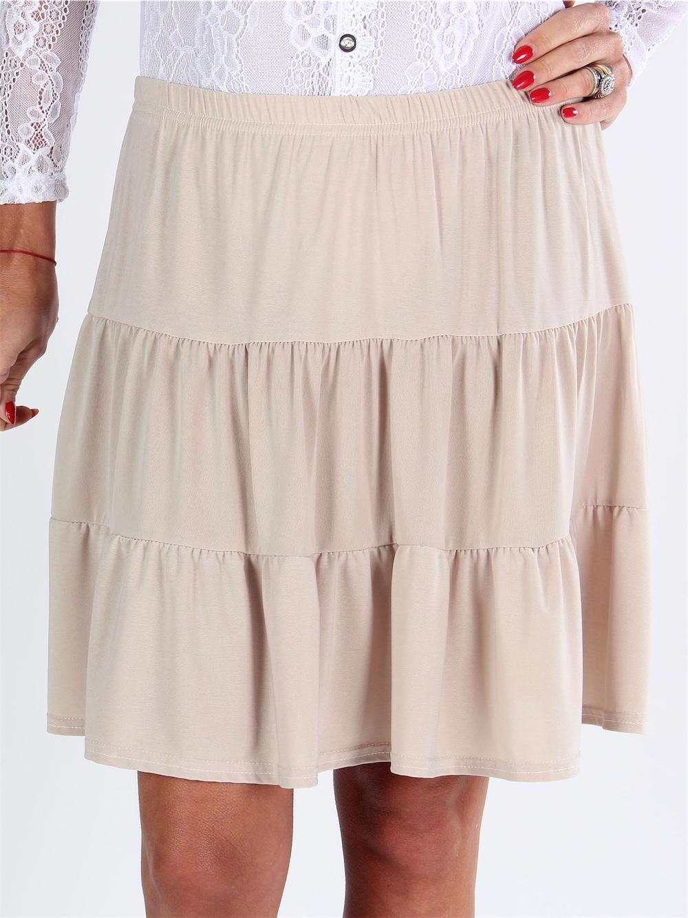 Agnes - Armygrøn sød flæsenederdel